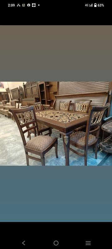 new royal style dining table set with Chris 5