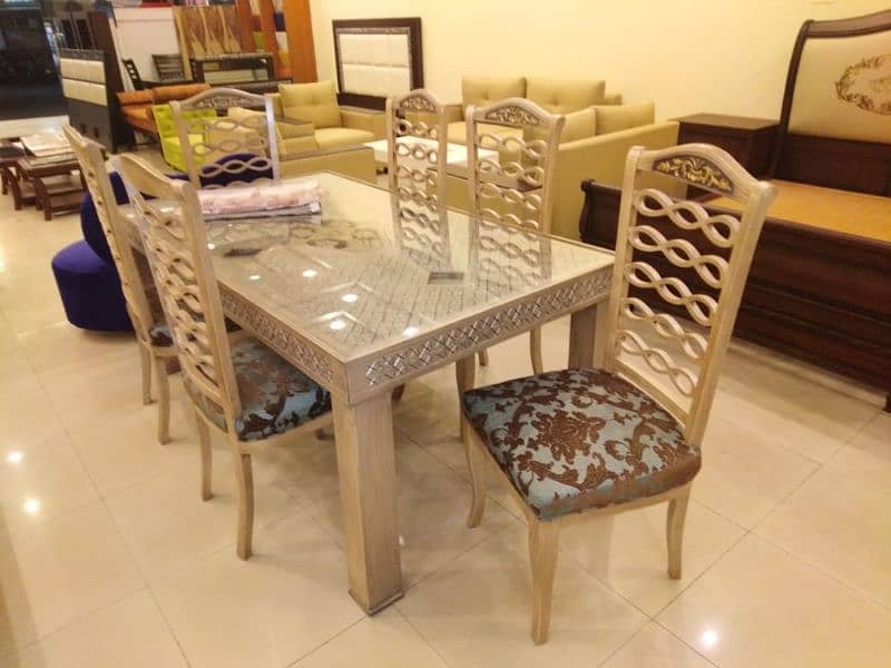 new royal style dining table set with Chris 7