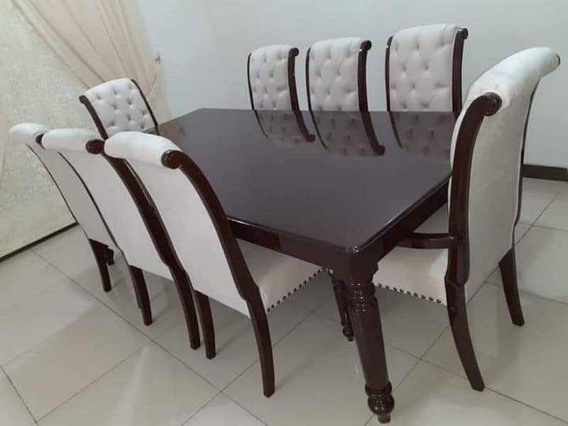 new royal style dining table set with Chris 17