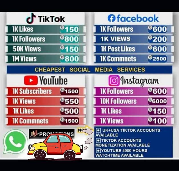 YouTube Tiktok Instagram Services 0