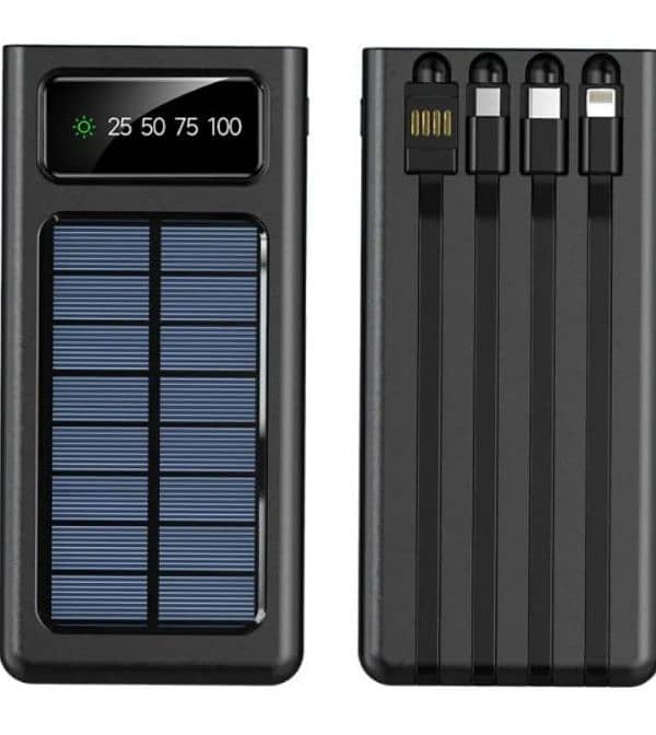 10,000mAh Solar Power Bank - Portable Charger for Smartphones 2