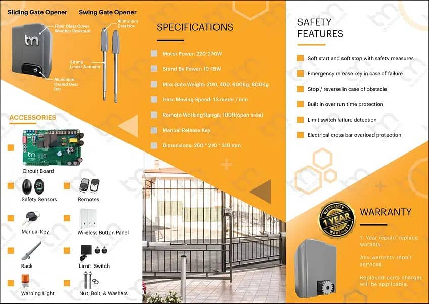 Automatic Swing-Sliding-Gate Motor Remote Opener Mobile Gate Controle 7