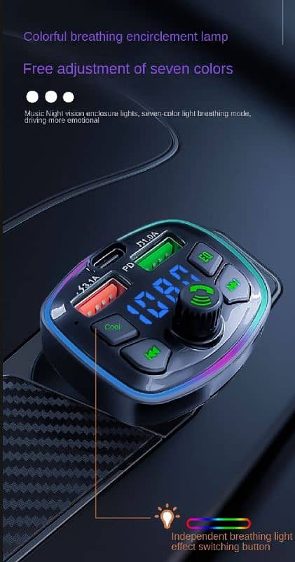 Car MP3 Player Fm Transmitter Wireless Bluetooth 5.0 7