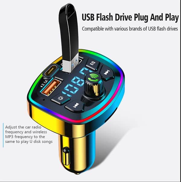 Car MP3 Player Fm Transmitter Wireless Bluetooth 5.0 10