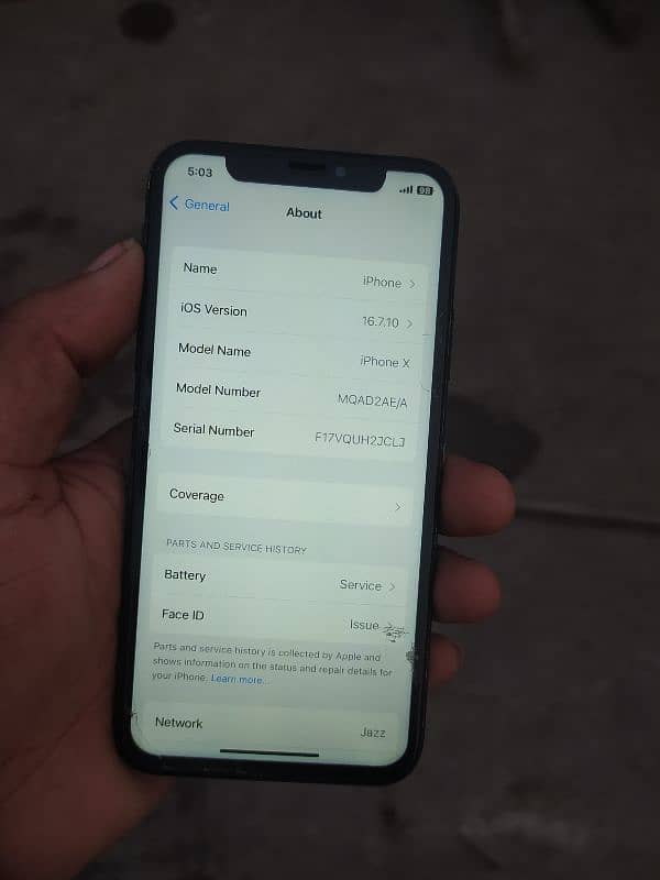 iPhone x 64gb gleach phone all sim working 3