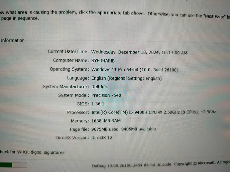 Dell Precision 7540 Core i5 9th Gen 9400H + Nvidia Quadro T2000 4 GB 2