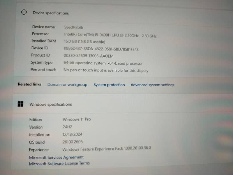 Dell Precision 7540 Core i5 9th Gen 9400H + Nvidia Quadro T2000 4 GB 3