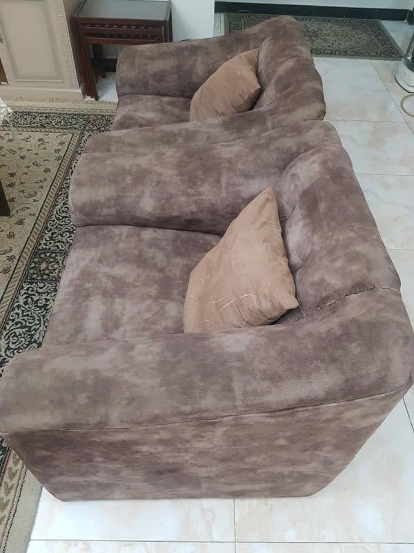 Brown Sofa Set 5 Seats 3