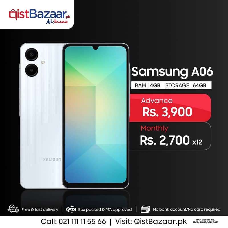 Samsung A06 Mobile On Installment | Mobile On Installment In Karachi 0