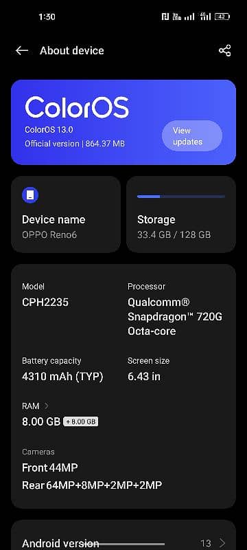 Oppo Reno 6 no open no box. 10. b 9. praz faial ha +923257547710 . 5