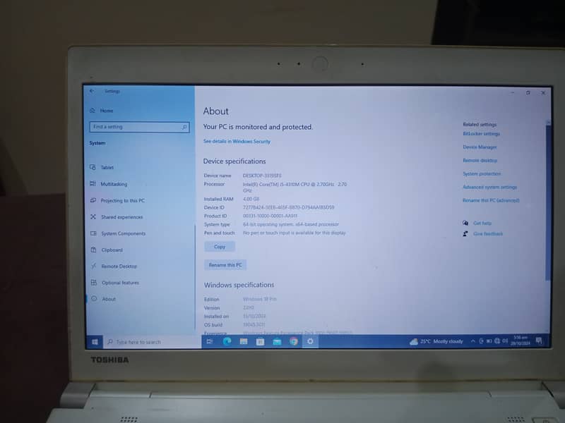 Toshiba Dynabook laptop for sale in Jhelum 4