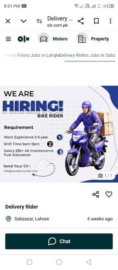 Experience Rider Job