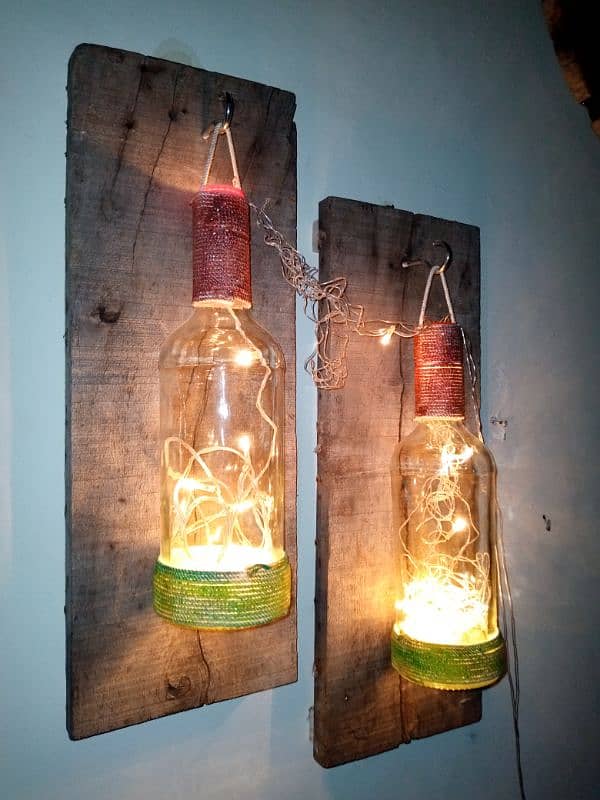 golden bottles lamp for wall decoration 2