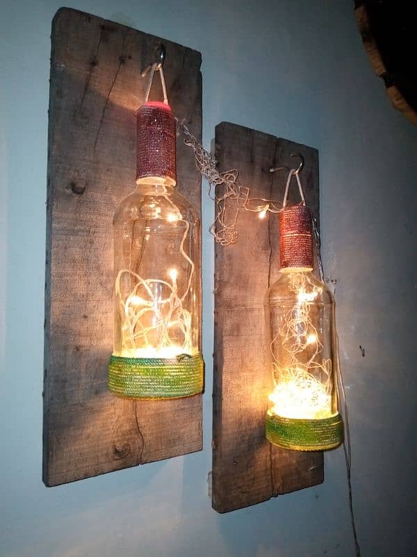 golden bottles lamp for wall decoration 3