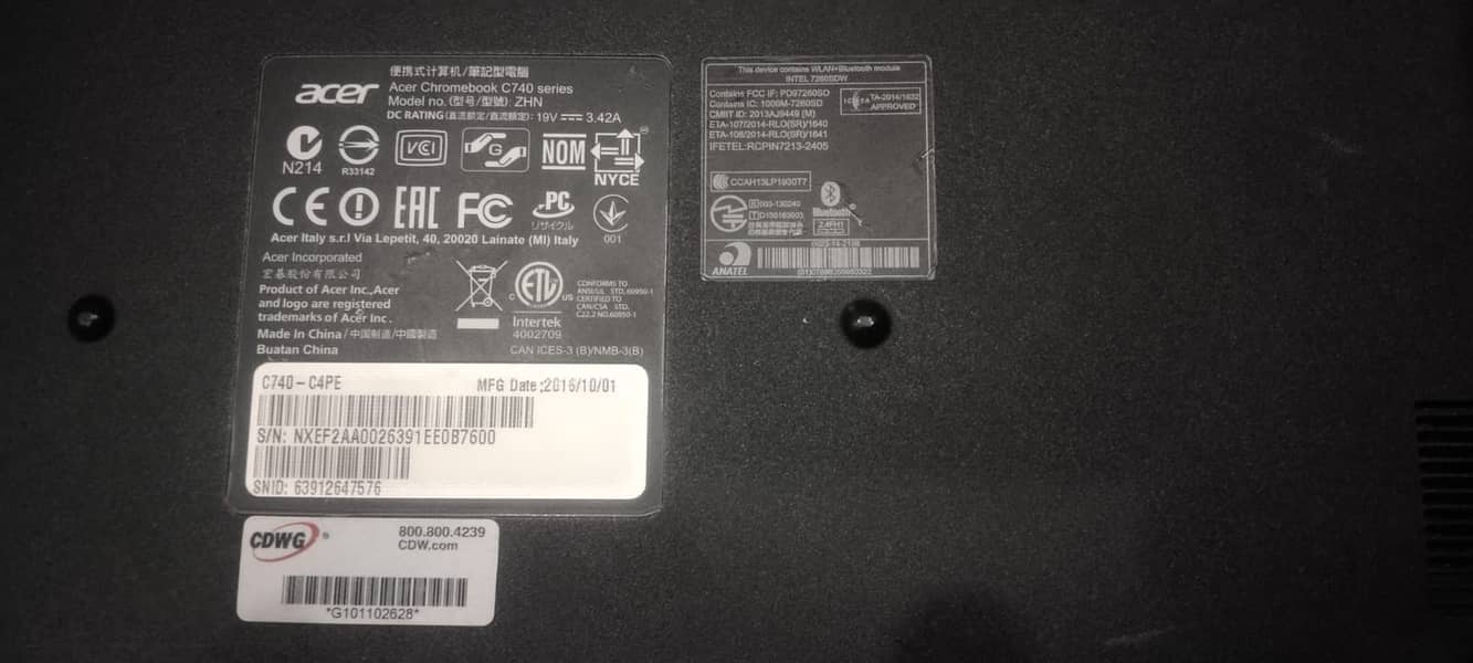 Acer Chrome Book C740 Series. 3