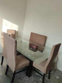 Dining table with 6 chairs (a one condition)