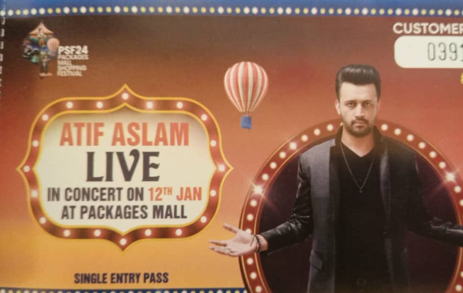 Concert Tickets Atif Aslam 1