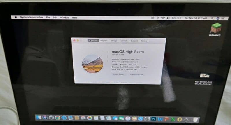 MACBOOK PRO MODEL Intel Core i7 MID 2012 8RAM 750HDD 8