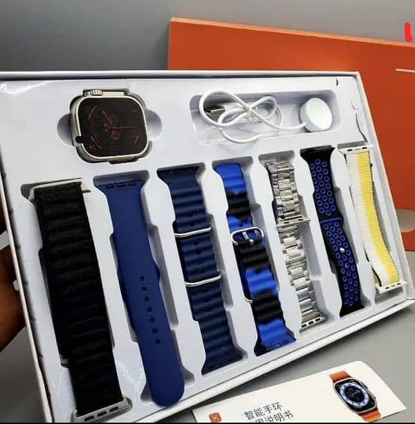 ultra smart watch 7 in 1 straps 0