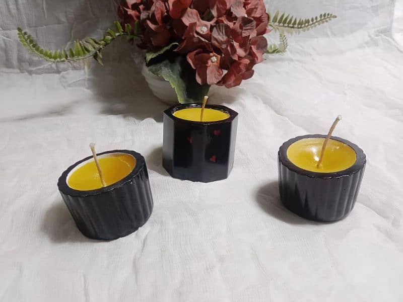 Concrete Candles Jars and Empty Jars Pack of 6 Available 2