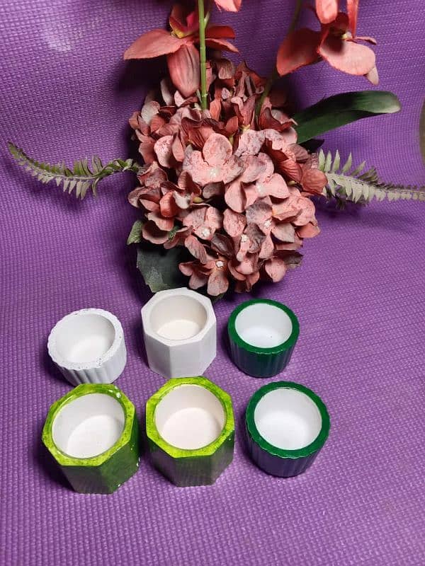 Concrete Candles Jars and Empty Jars Pack of 6 Available 3