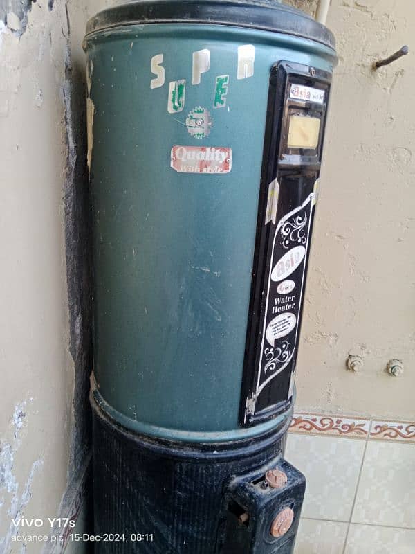 Gas geyser fresh condition and working condition 2