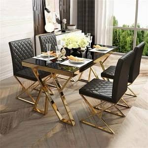 6 seater dining table set/marble top table/wooden chair/luxury dining 7