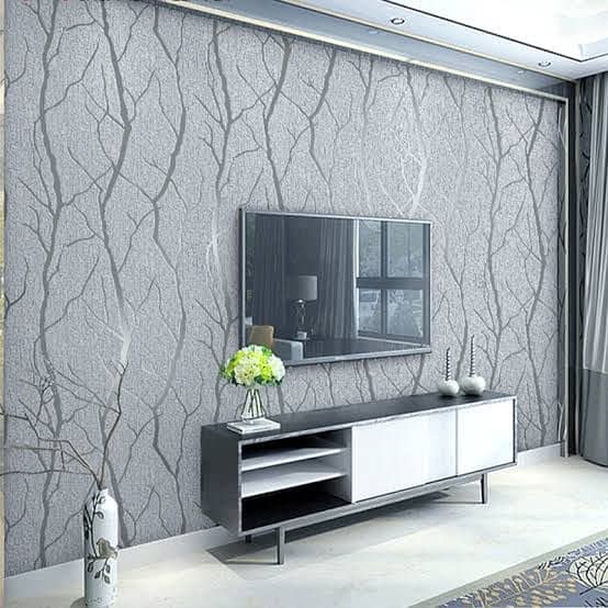 False ceiling | wallpaper | wood floor | wall panel | Gypsum False. 2