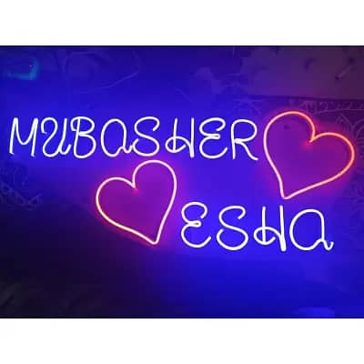 Customized NEON Sign Board - Name Plate - 4 Letters Alphabets 2