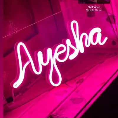 Customized NEON Sign Board - Name Plate - 4 Letters Alphabets 6