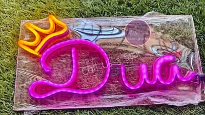 Customized NEON Sign Board - Name Plate - 4 Letters Alphabets 9