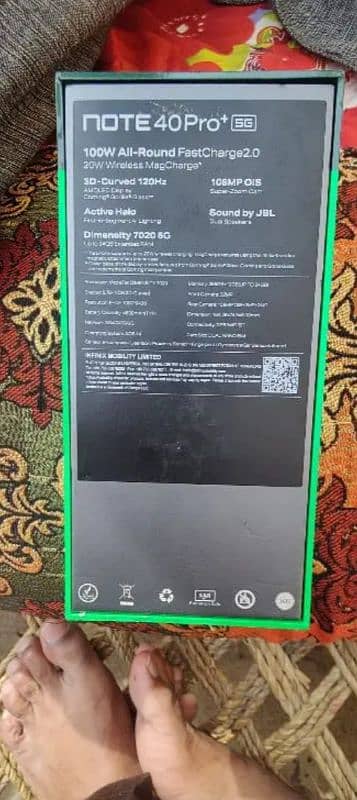 Infinix note 40 pro 12+12 256gb full box 12 month warranty 1