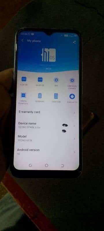 Tecno sprak 6 go 4/64 for sale 0