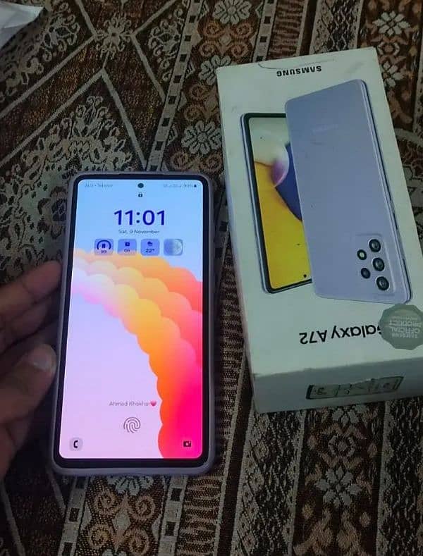 Samsung A72 5G 128/8GB with box for sale 2