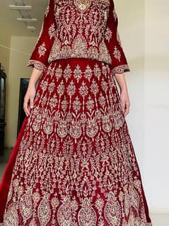 Bridal velvet lehnga