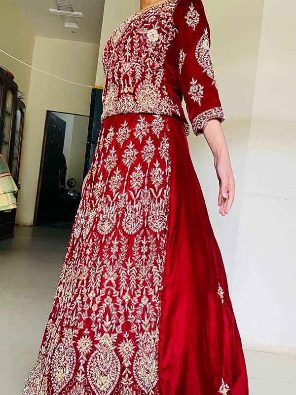 Bridal velvet lehnga 1