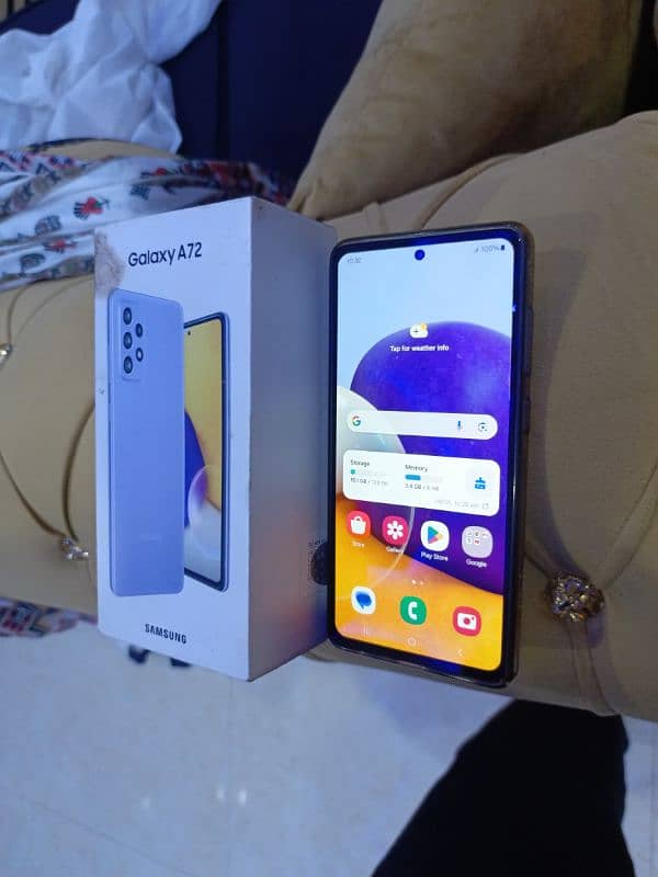 Samsung A72 5G 128/8GB with box for sale 0