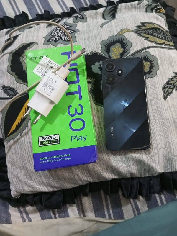 infinix hot 30 play 4=64== all ok result sale no open No repair 6