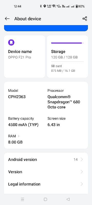 Oppo F21 pro 4G 5