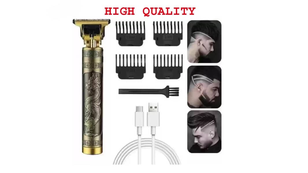 T9 Trimmer For Men, Metal Body Hair Clipper,Rechargeable with big Cell 6