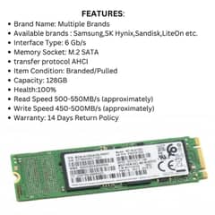 M2 SSD 128gb For laptop AND PC