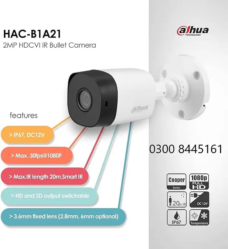 CCTV Camers Origional Dahua/HIK Vision/Uniview Full HD Night Vision 0