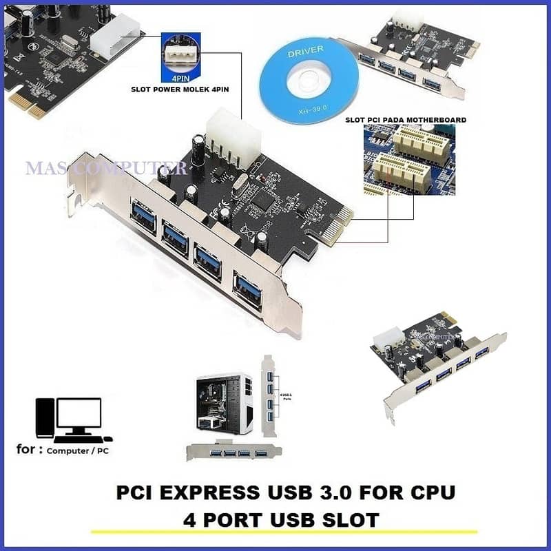 PCI-E Multi i/o Controller Card Usb 4