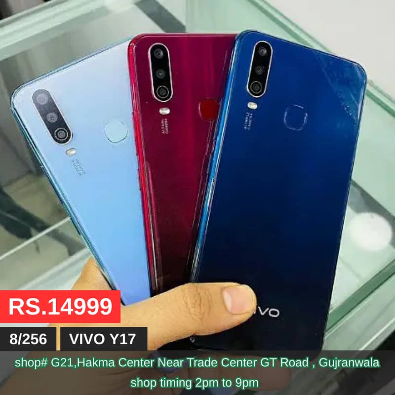 Vivo S1 8/256, Vivo Y17  8/256, Oppo Reno Z, Oppo F15, Oppo F11 8