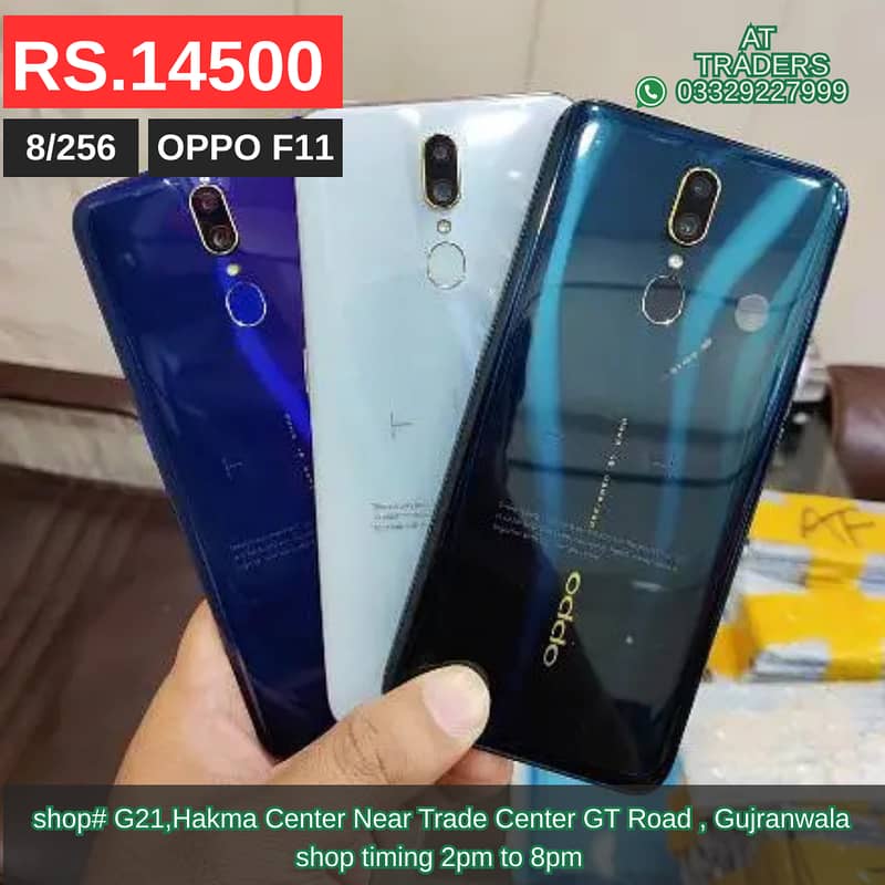 Vivo S1 8/256, Vivo Y17  8/256, Oppo Reno Z, Oppo F15, Oppo F11 17