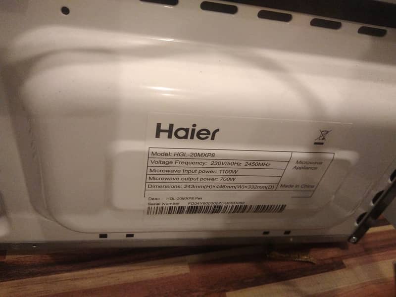 Haier Microwave 20MXP8 3