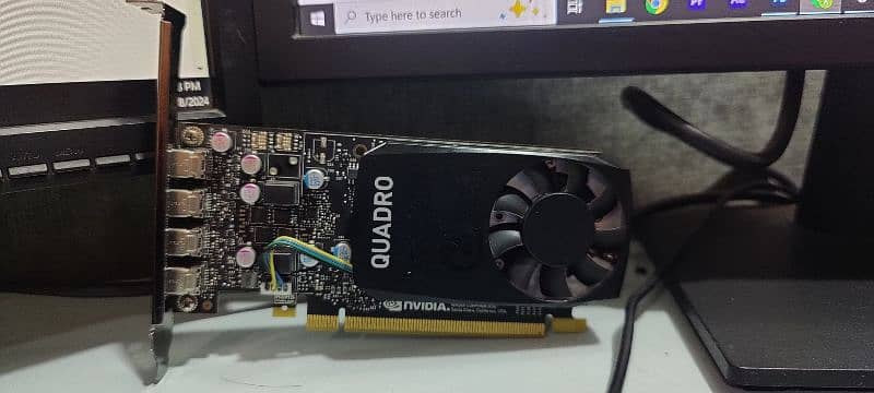 Nvidia Quadro P600 2GB With Mini Dp to VGA Converter 0