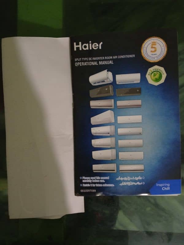 Haier DC inverter 1 ton heat and cool,03235100342 3