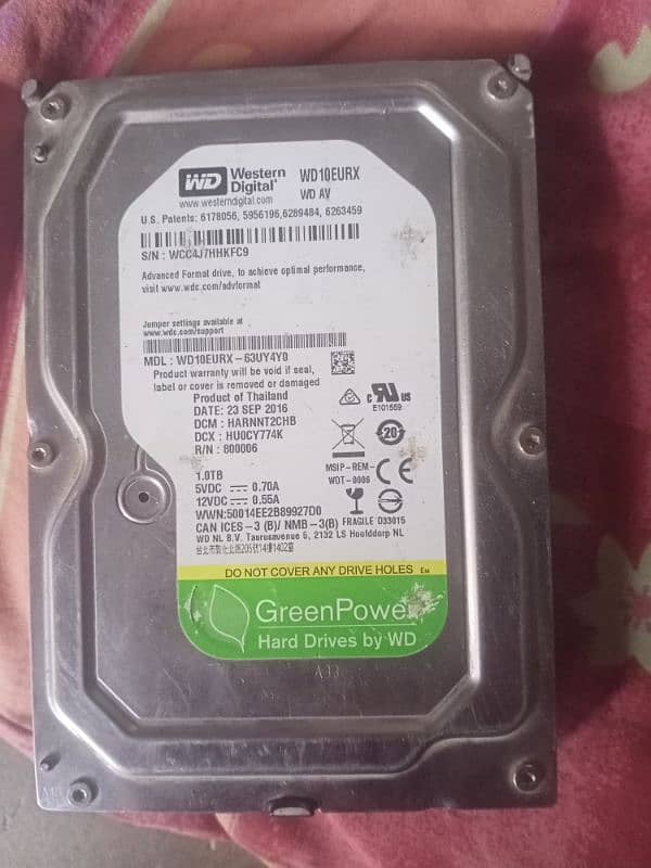 1TB WESTERN DIGITAL HARD DRIVE FOR SALE 1