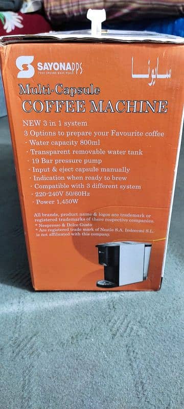 Brand new Sayona coffee maker Price 50,000 (Number 03004144345) 2